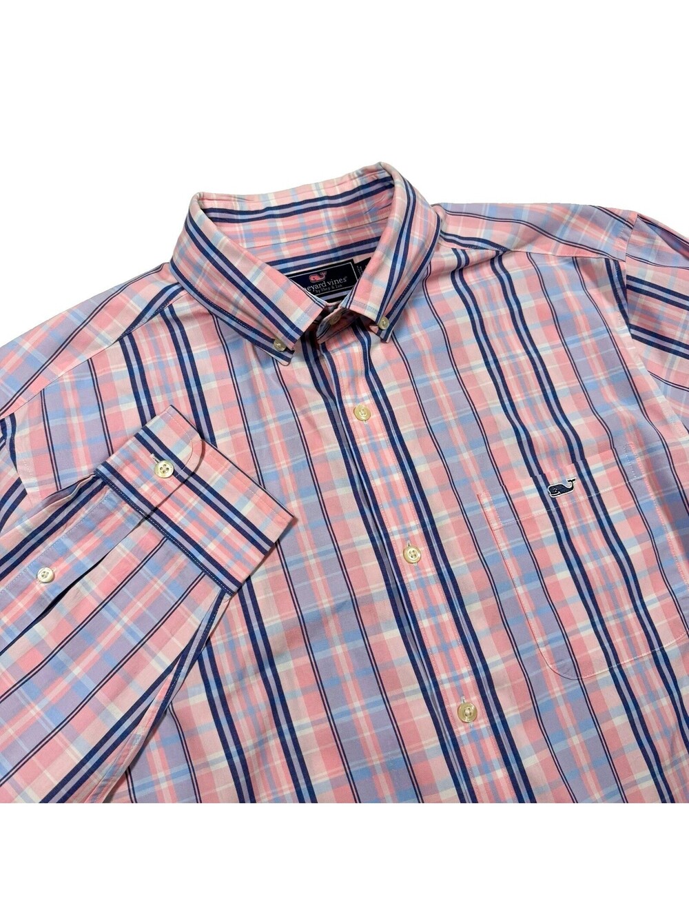 Vineyard Vines Tucker Shirt Men’s L Classic Fit Stretch Plaid Button-Down